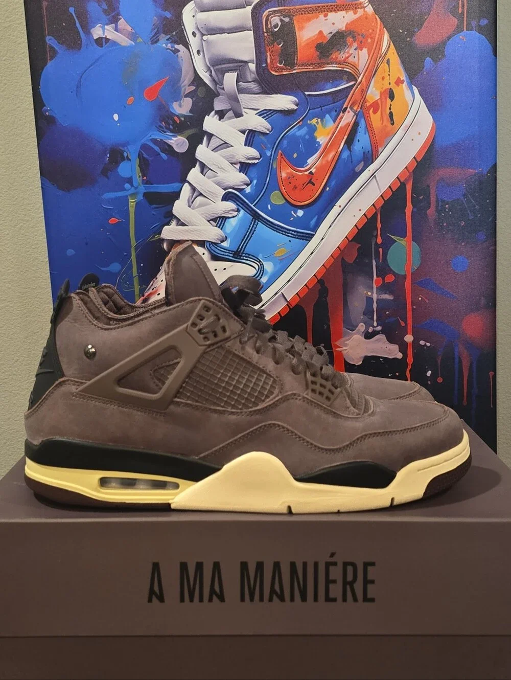 Nike Air Jordan 4 A Ma Maniere Retro SP Violet Ore Medium Ash Black Men's 12